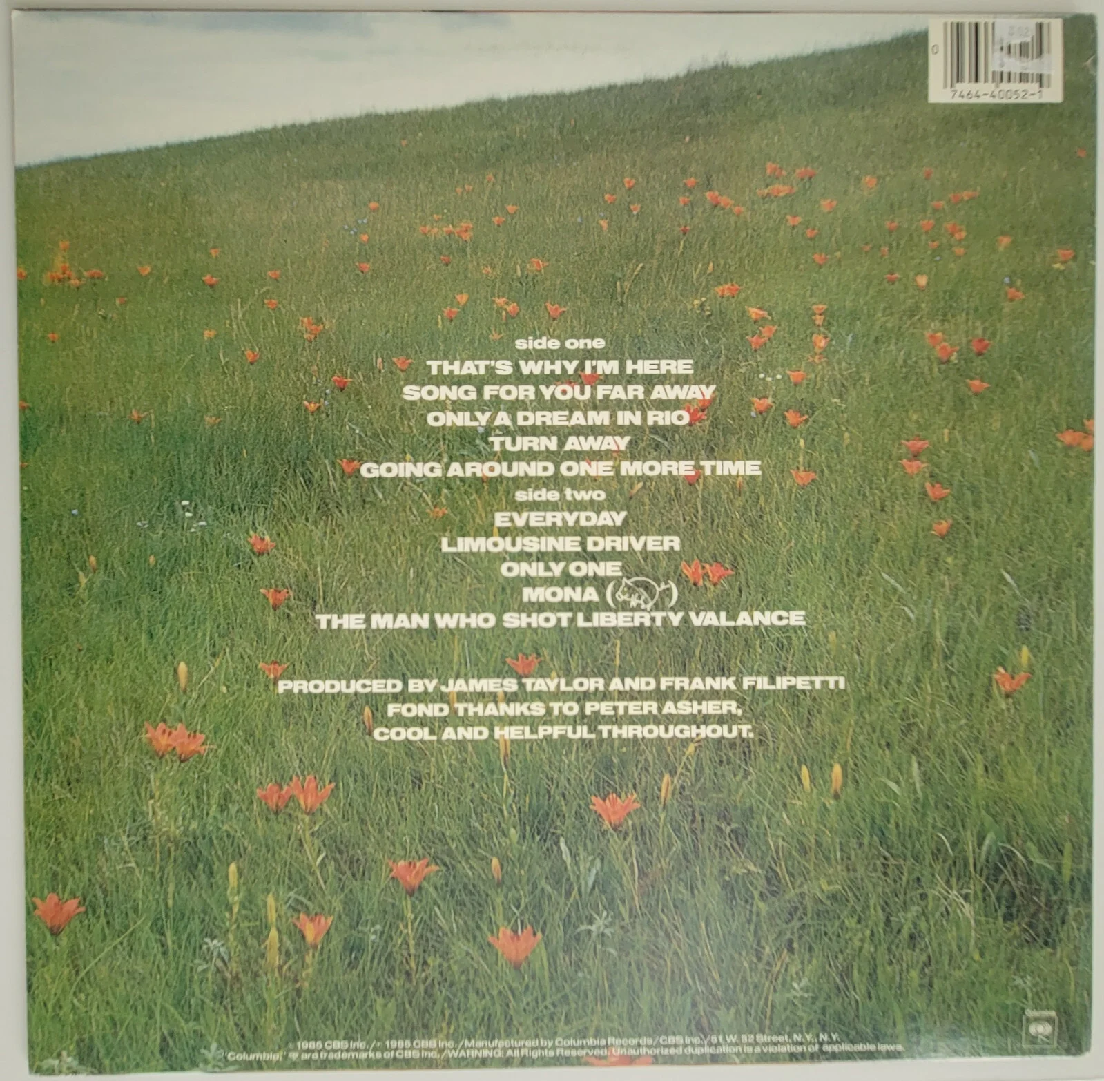 James Taylor signed autographed That's Why I'm Here album vinyl COA exact proof, изображение 4