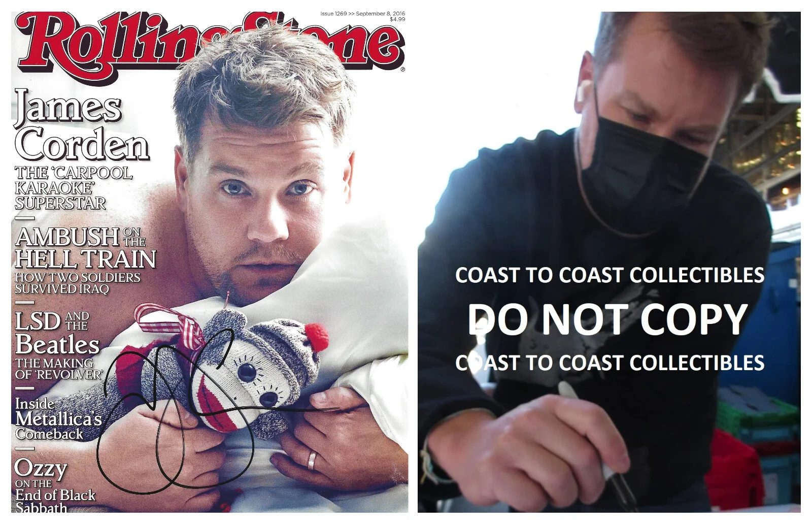 James Corden — James Corden Late Late Show comedian signed 8x10 photo COA proof autographed