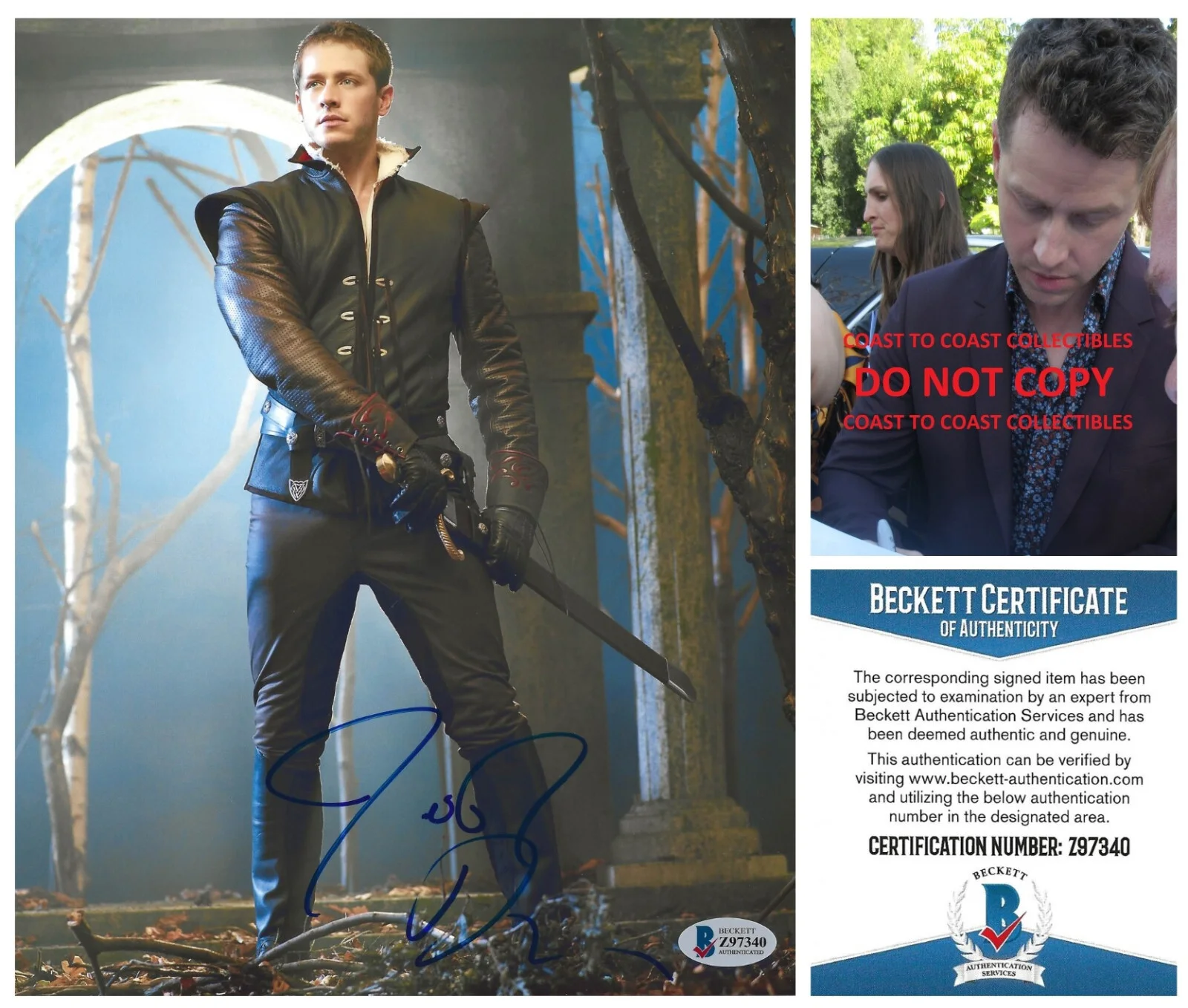 Josh Dallas — Josh Dallas signed Once Upon a Time 8x10 photo Beckett COA exact Proof autograph