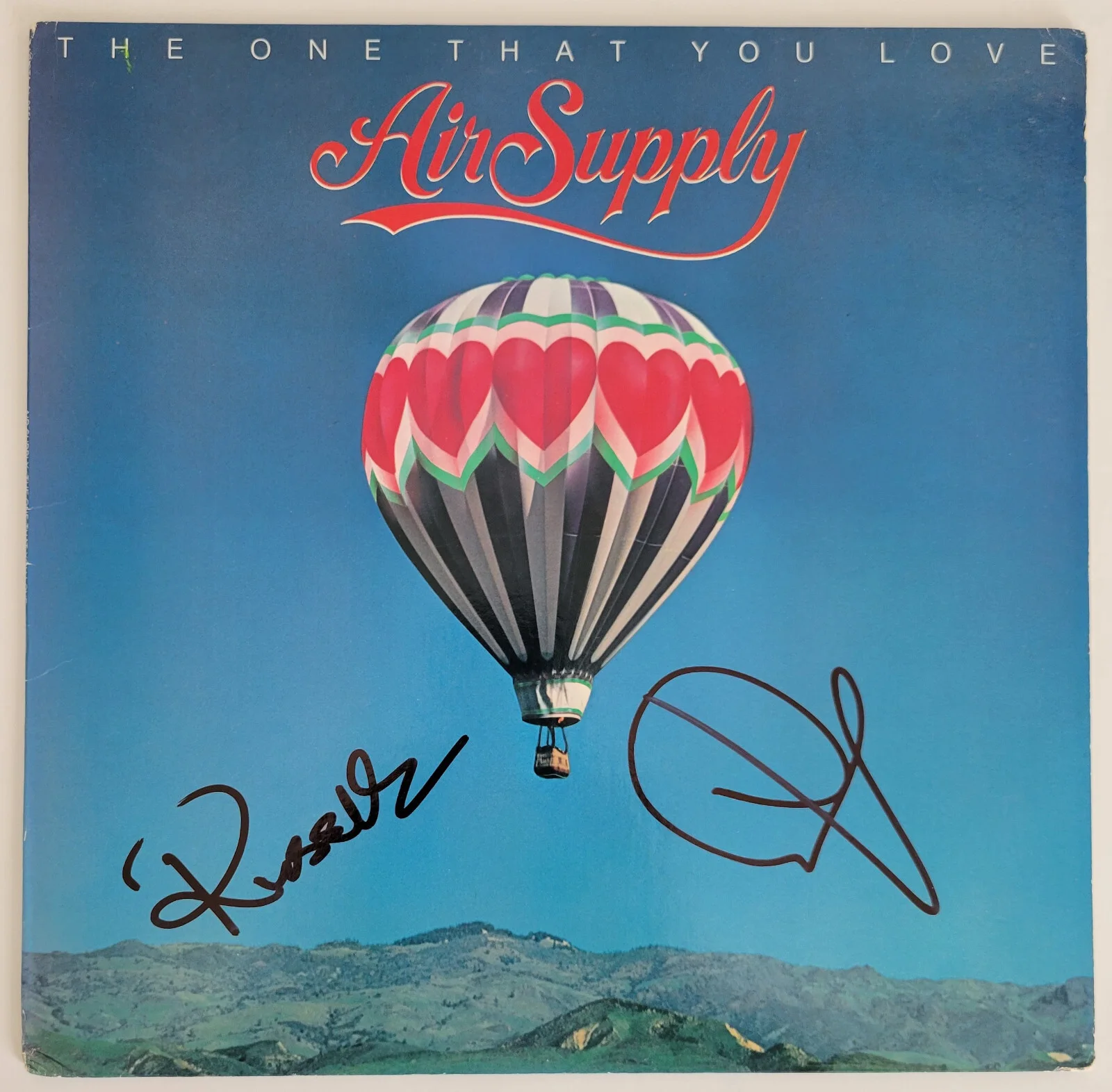 Russell Hitchcock Graham Russell signed The One That You Love album COA proof, изображение 3