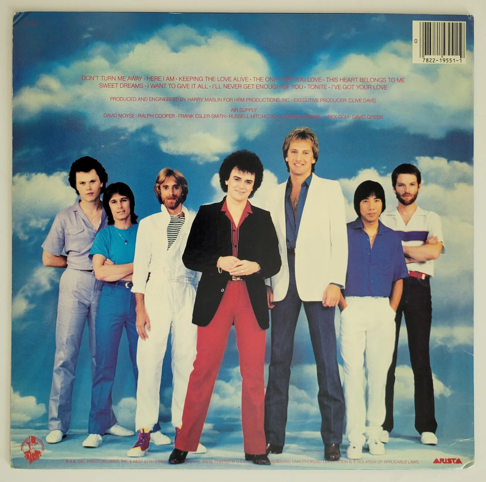 Russell Hitchcock Graham Russell signed The One That You Love album COA proof, изображение 4