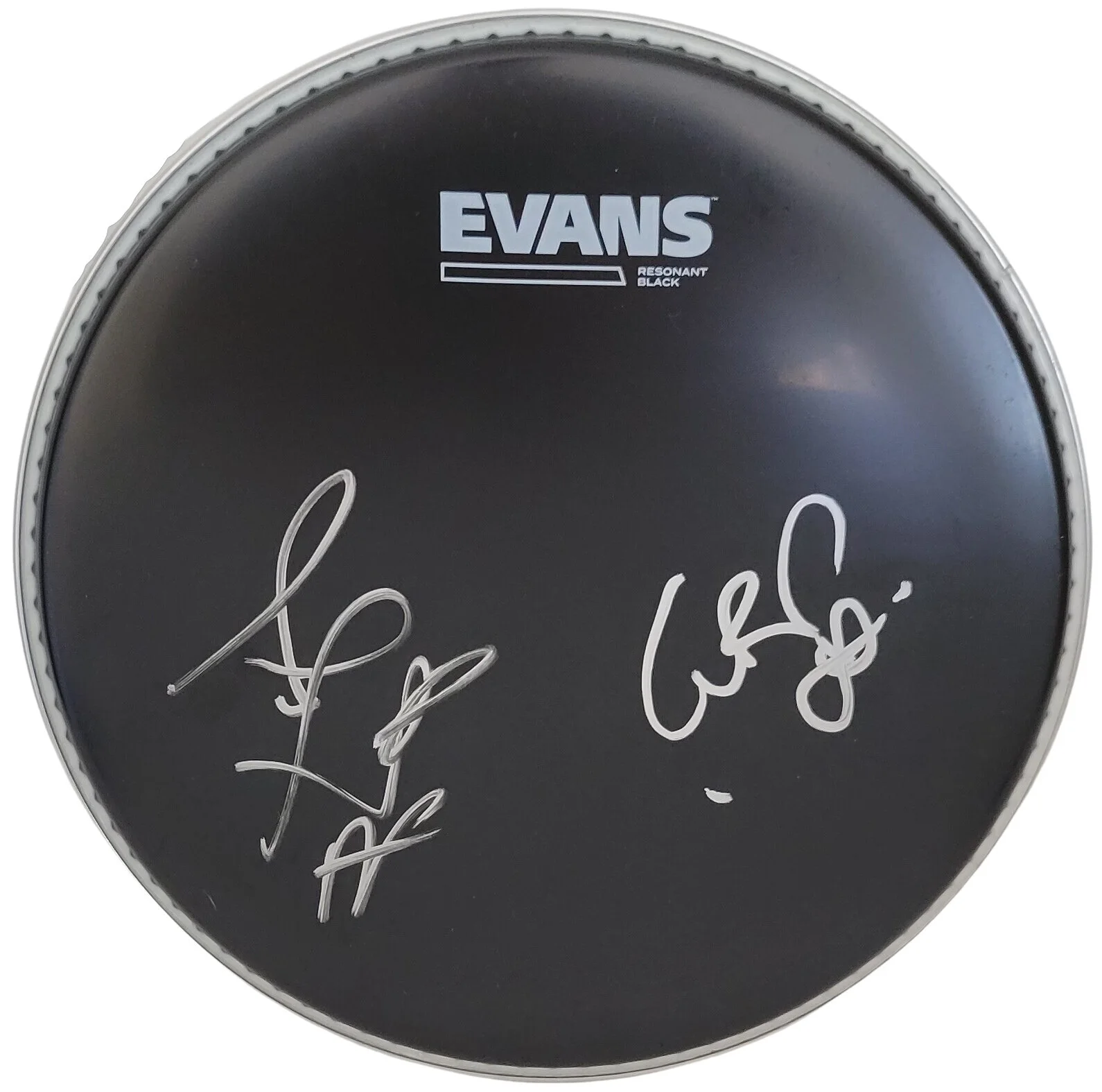 Tears for Fears Curt Smith & Roland Orzabal signed 10'' Drumhead COA proof auto, изображение 3