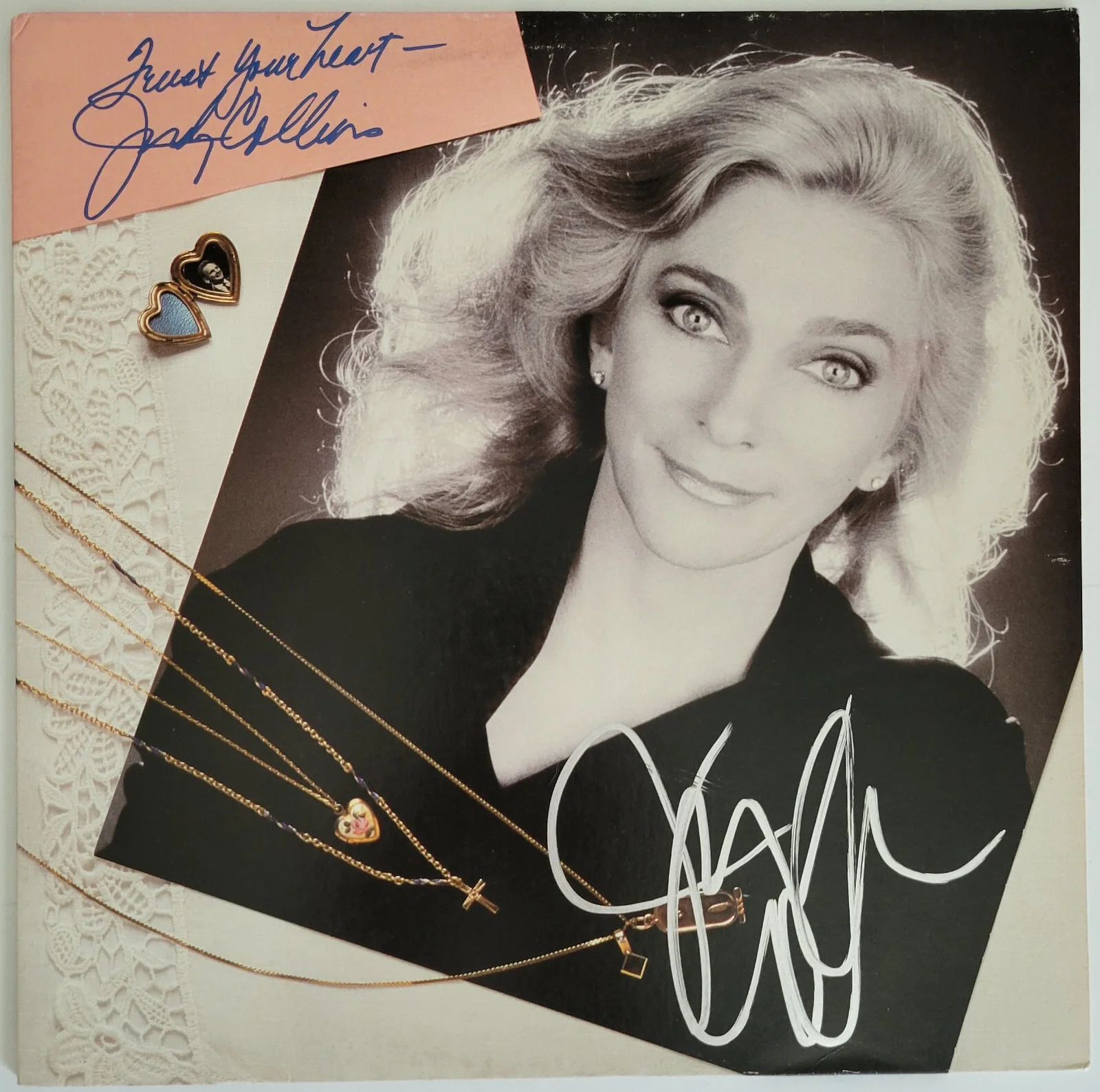 Judy Collins signed Trust your Heart album vinyl record COA proof autographed, image 3