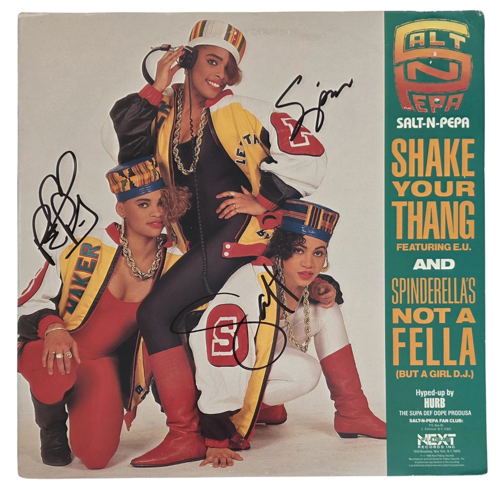 Salt-N-Pepa Signed Shake Your Thang Album COA Proof Autographed Vinyl Record, image 3
