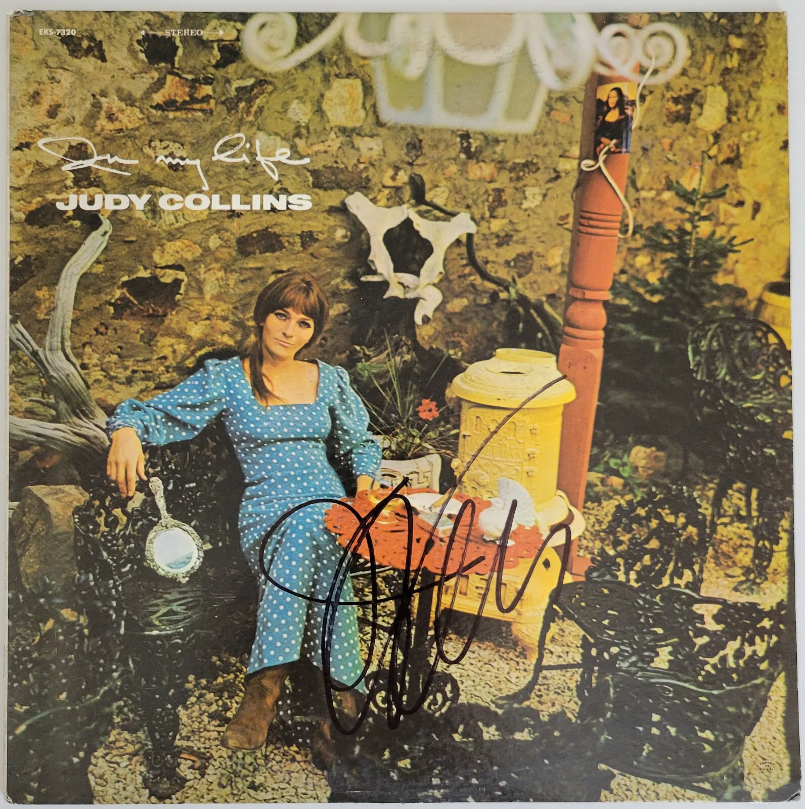 Judy Collins signed In My Life album vinyl record COA exact proof autographed, изображение 3