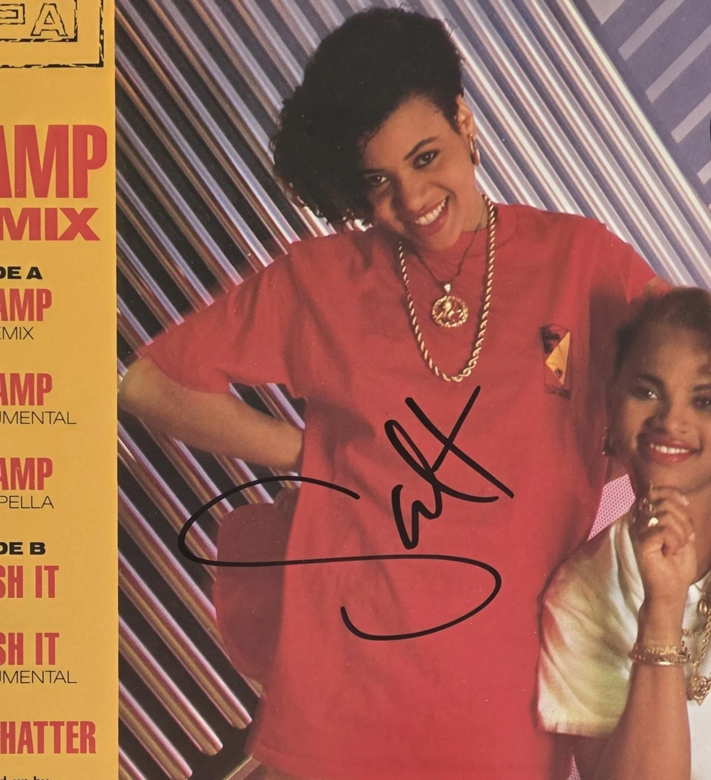 Salt-N-Pepa Signed Tramp Album COA Exact Proof Autographed Vinyl Record, image 4