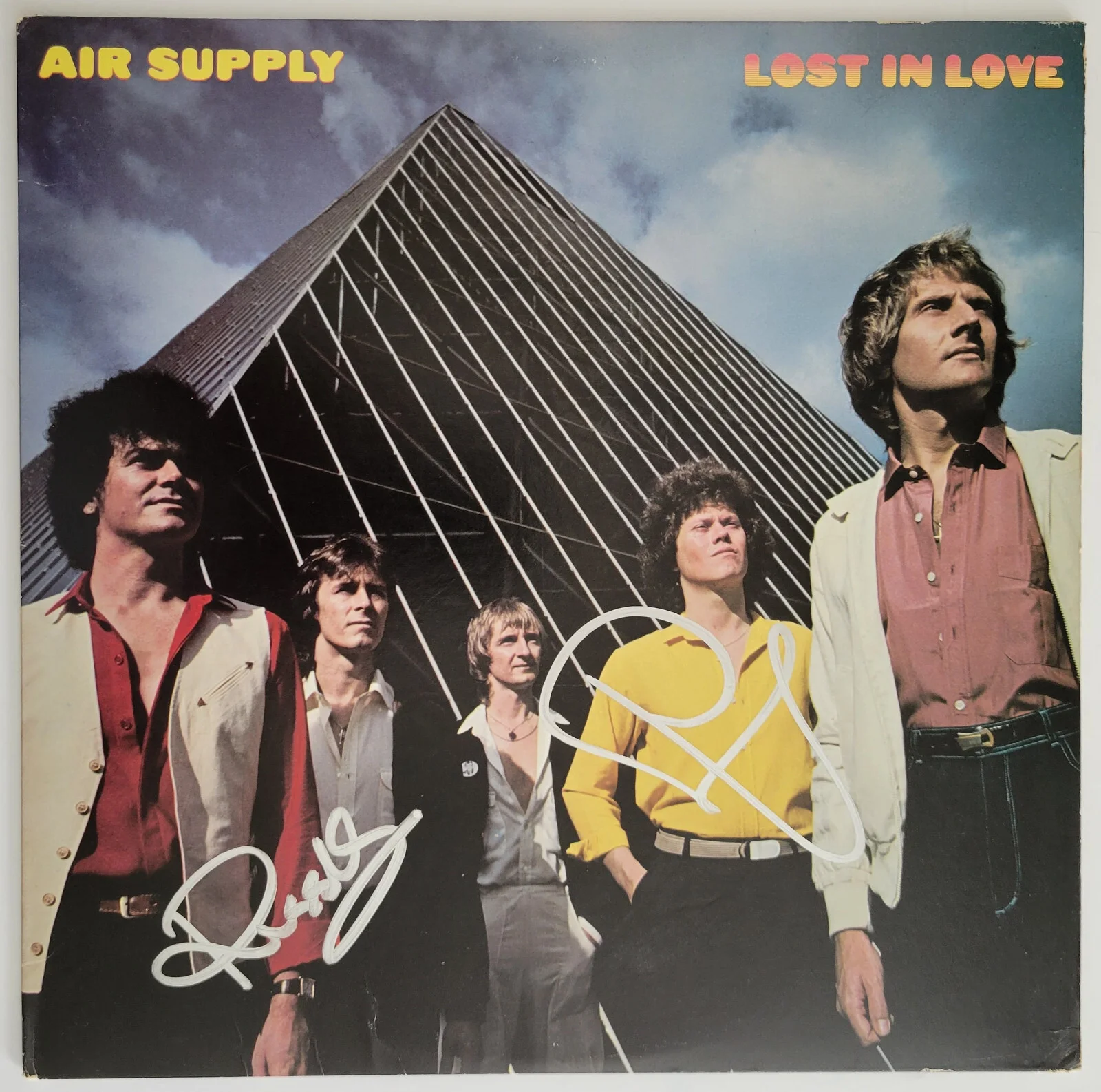 Russell Hitchcock Graham Russell signed Air Supply Lost in Love album COA proof, изображение 3