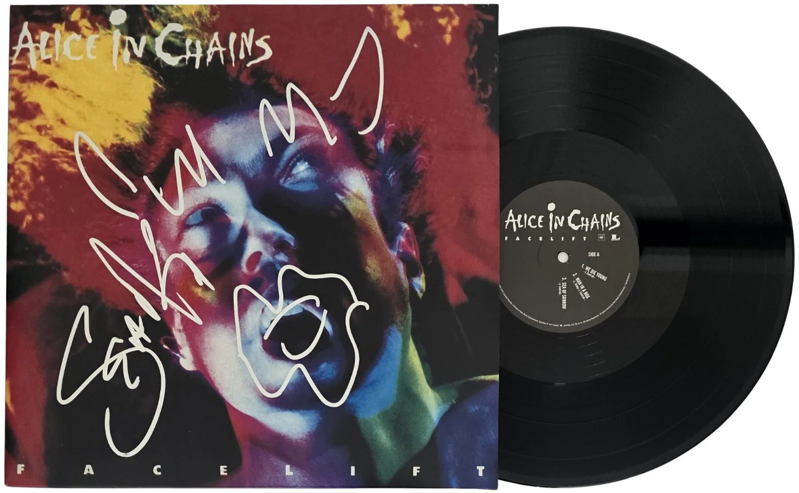 Sean Kinney Signed Alice In Chains Facelift Album Proof Autographed Vinyl Record, изображение 5