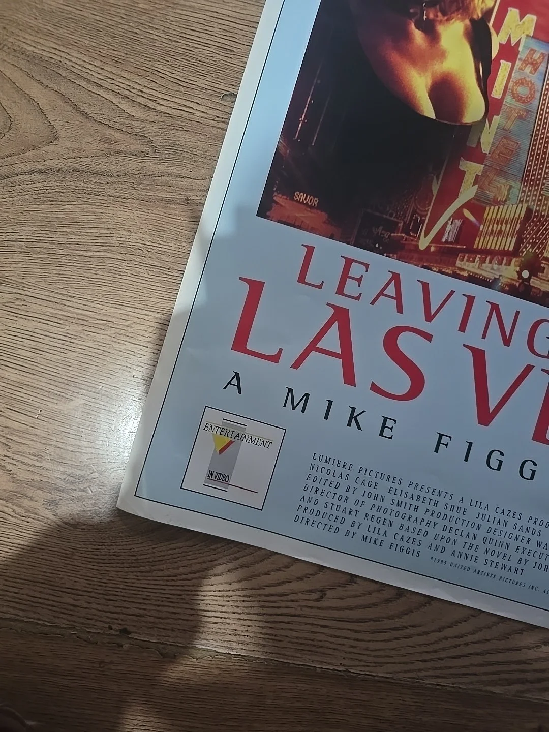 Leaving Las Vegas Original Video Shop VHS Poster Rare Nicholas Cage, изображение 3