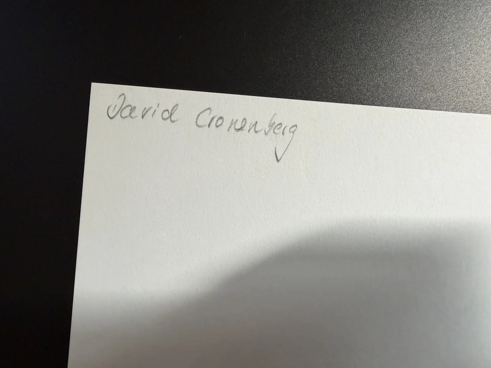 David Cronenberg Signed 4x5 Card Director The Fly Videodrome Scanners, image 2