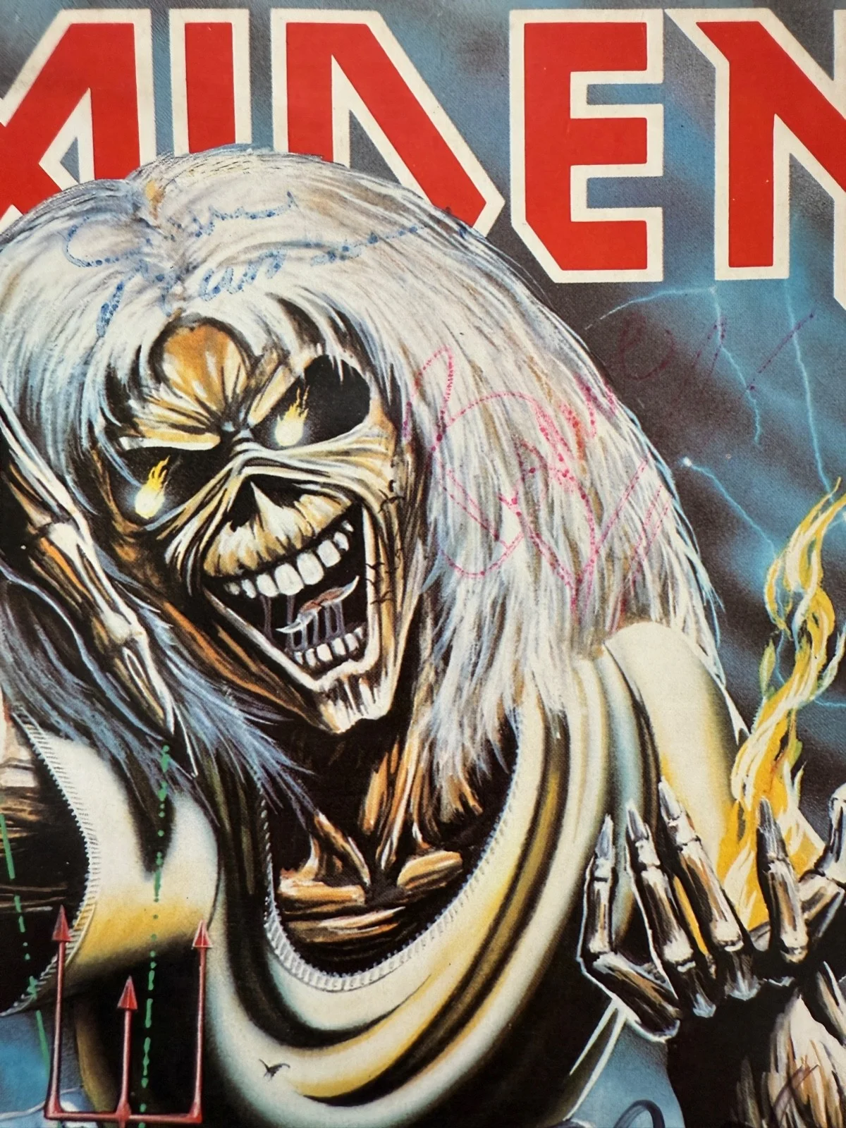 Iron Maiden : fully signed Number Of The Beast autographed Lp vinyl LOA JSA, image 2