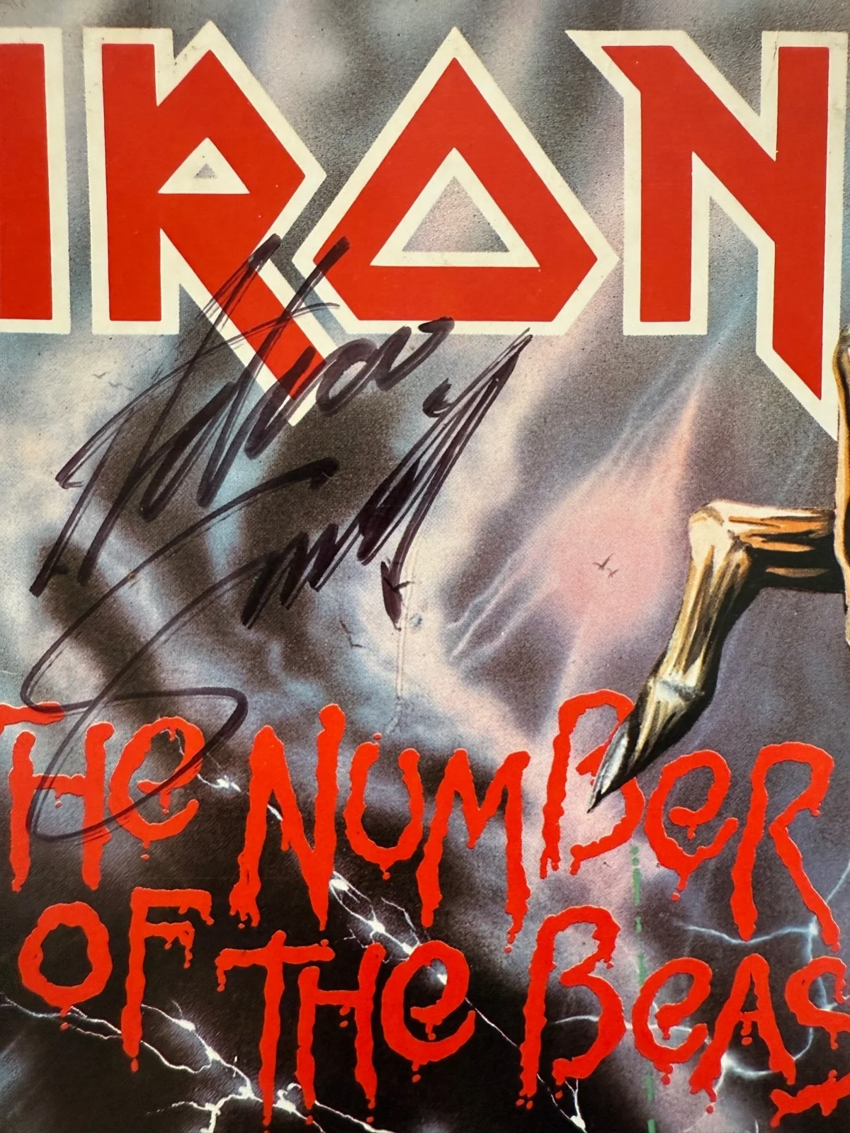 Iron Maiden : fully signed Number Of The Beast autographed Lp vinyl LOA JSA, image 3