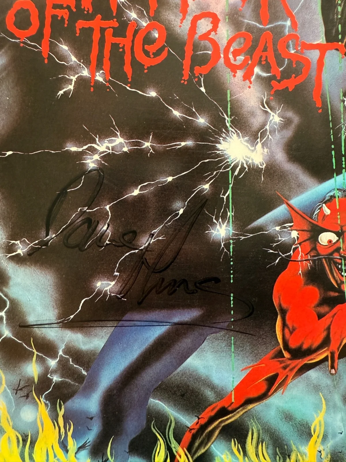 Iron Maiden : fully signed Number Of The Beast autographed Lp vinyl LOA JSA, image 4