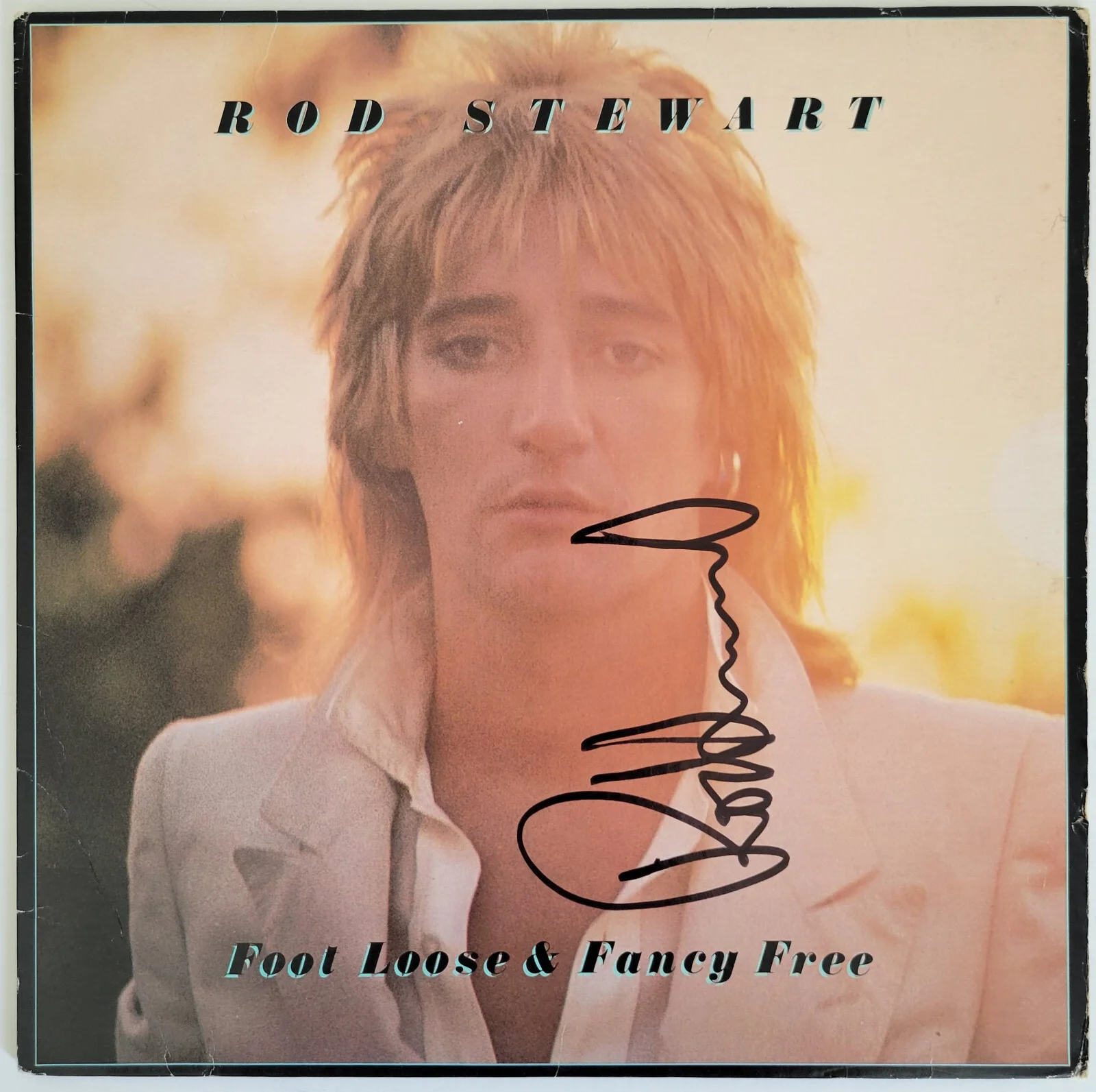 Rod Stewart signed Foot Loose & Fancy Free album vinyl record COA proof auto, изображение 3