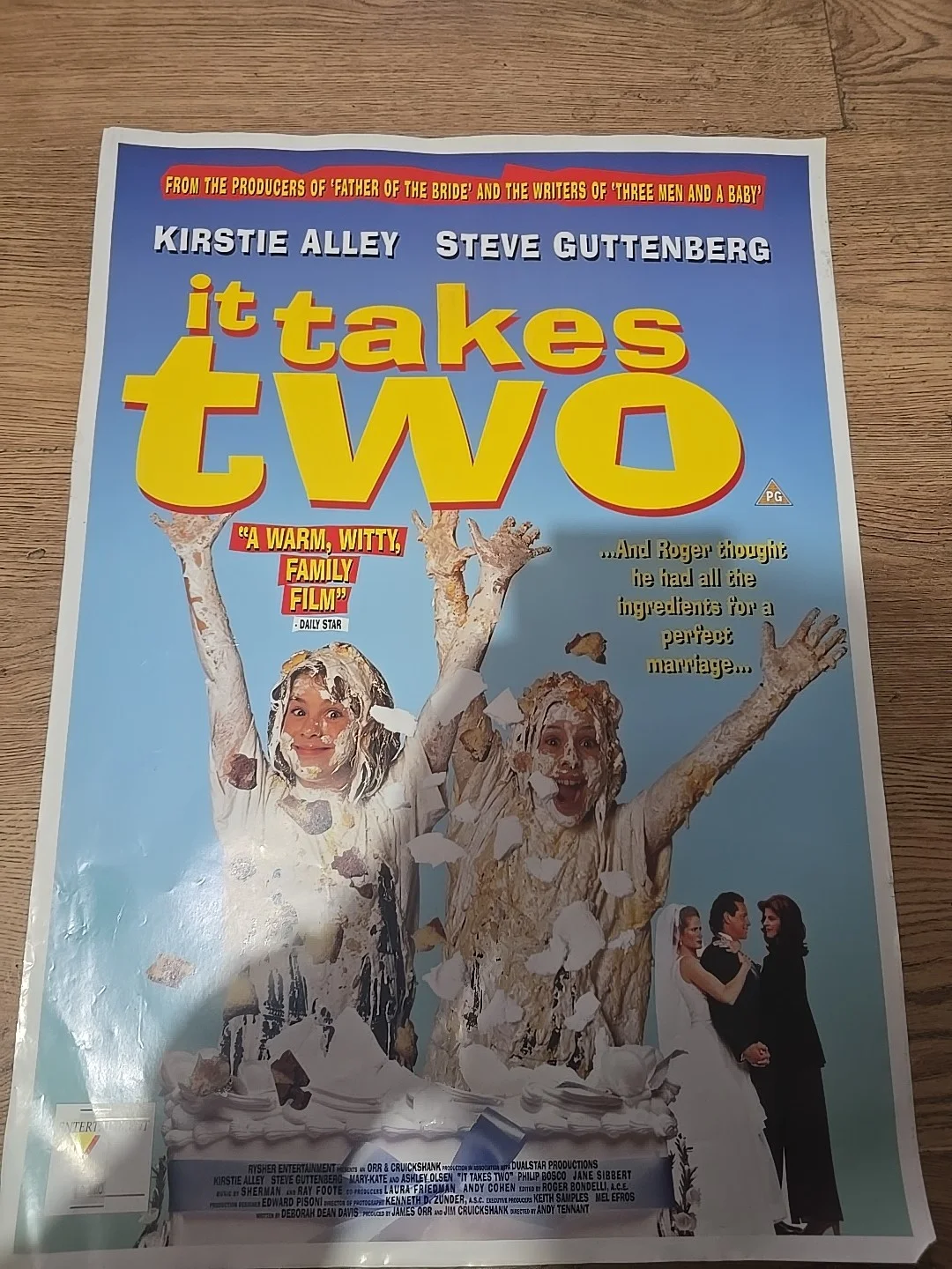 It Takes Two Original Video Shop VHS Poster Rare Kirstie Alley, изображение 3