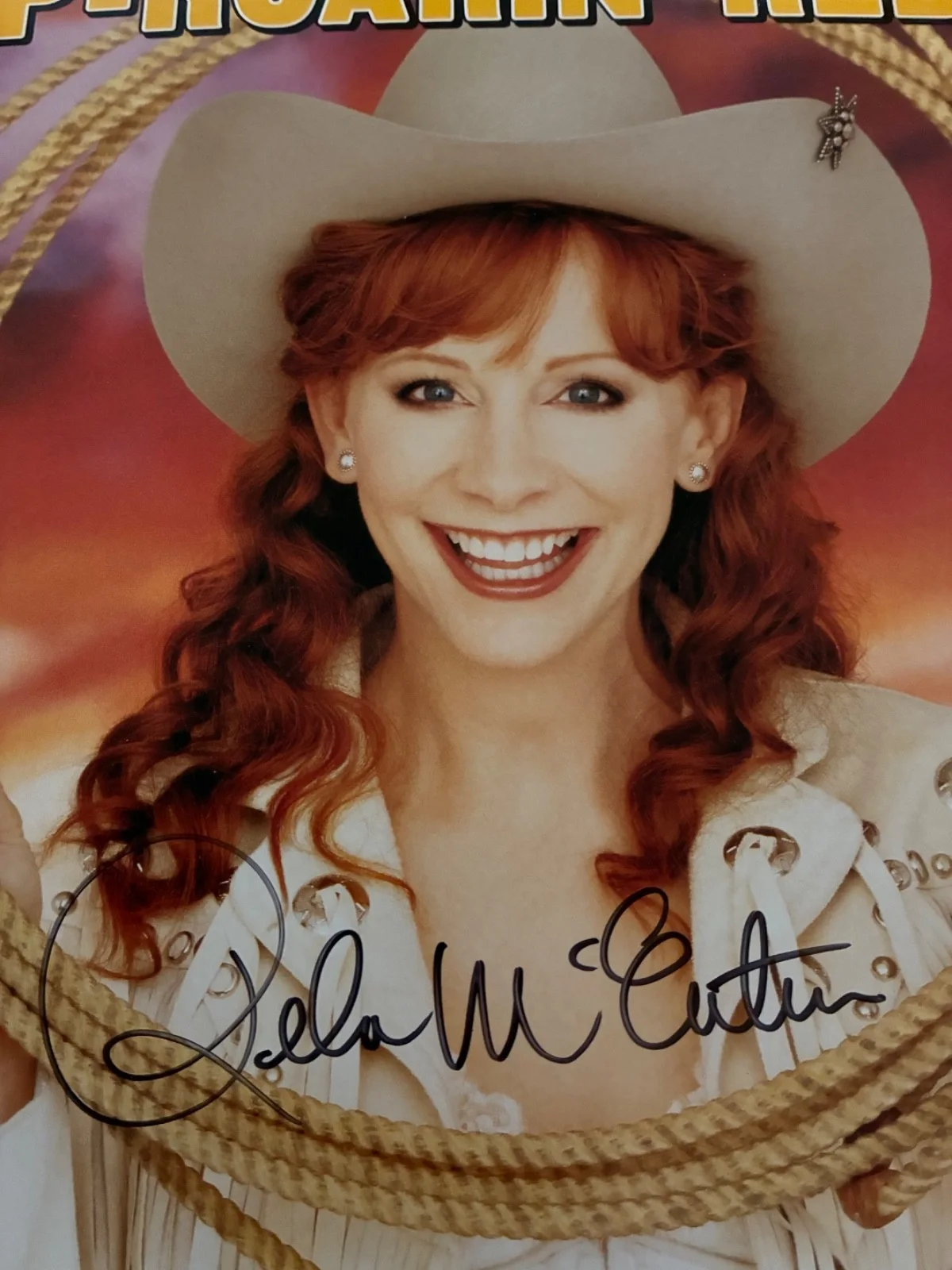 REBA MCENTIRE Signed ANNIE GET YOUR GUN Broadway Window Card Poster Autographed, image 3