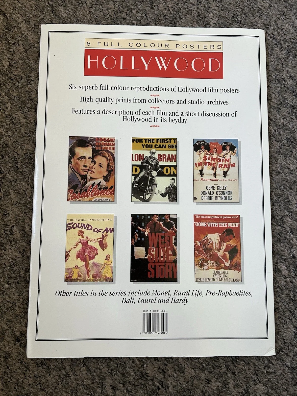 Vintage 1995 6 Hollywood Full Colour Movie Posters Collection Portfolio Set A3, изображение 2