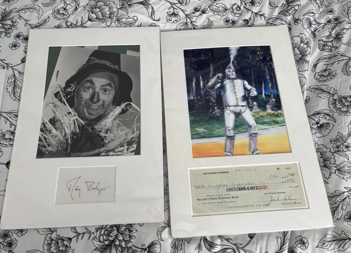 Ray Bolger, Jack Haley — VINTAGE WIZARD OF OZ RAY BOLGER JACK HALEY MATTED AUTOGRAPH SET