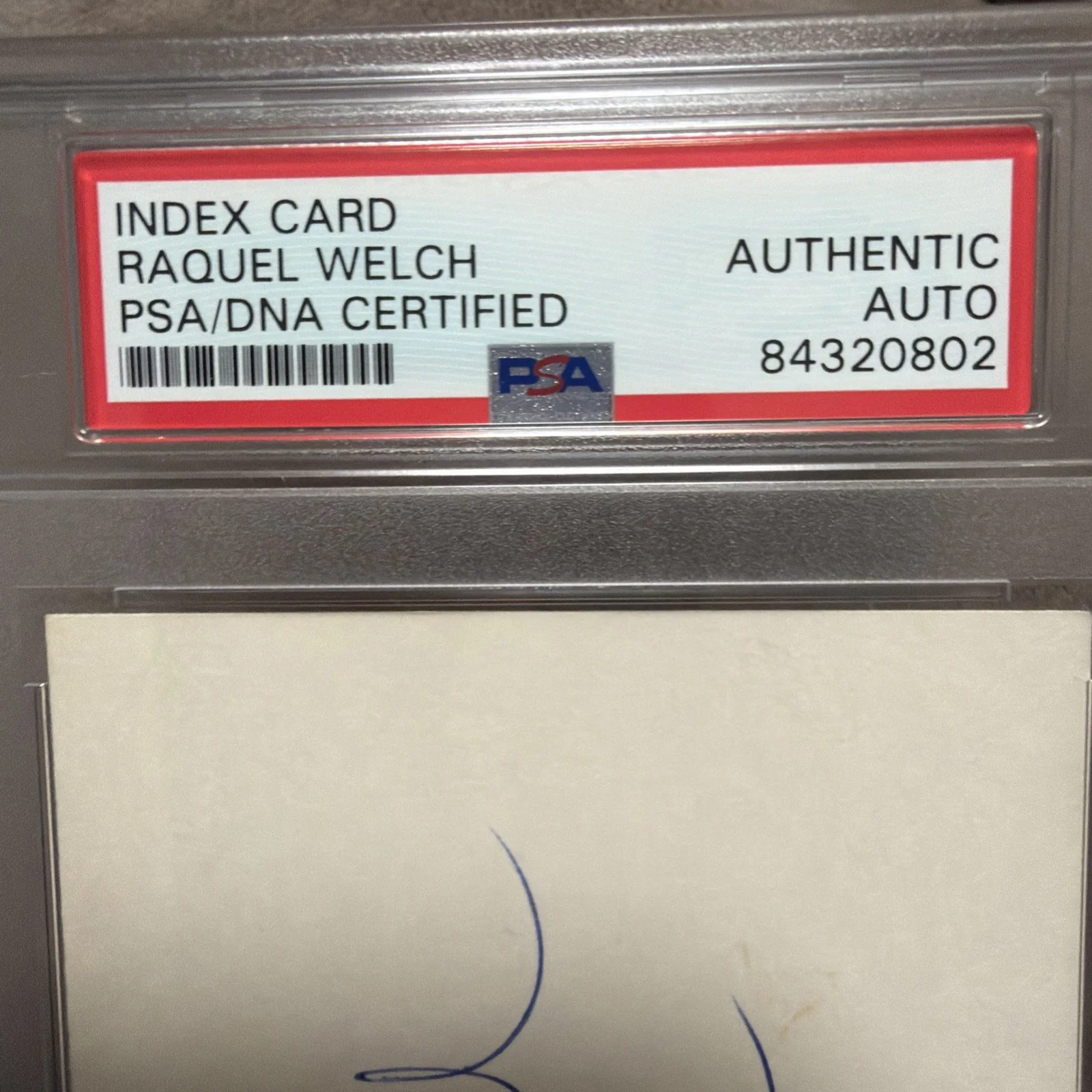 Raquel Welch — Raquel Welch Signed Index Card Actress Slabbed PSA/DNA Authentic Autograph, image 2