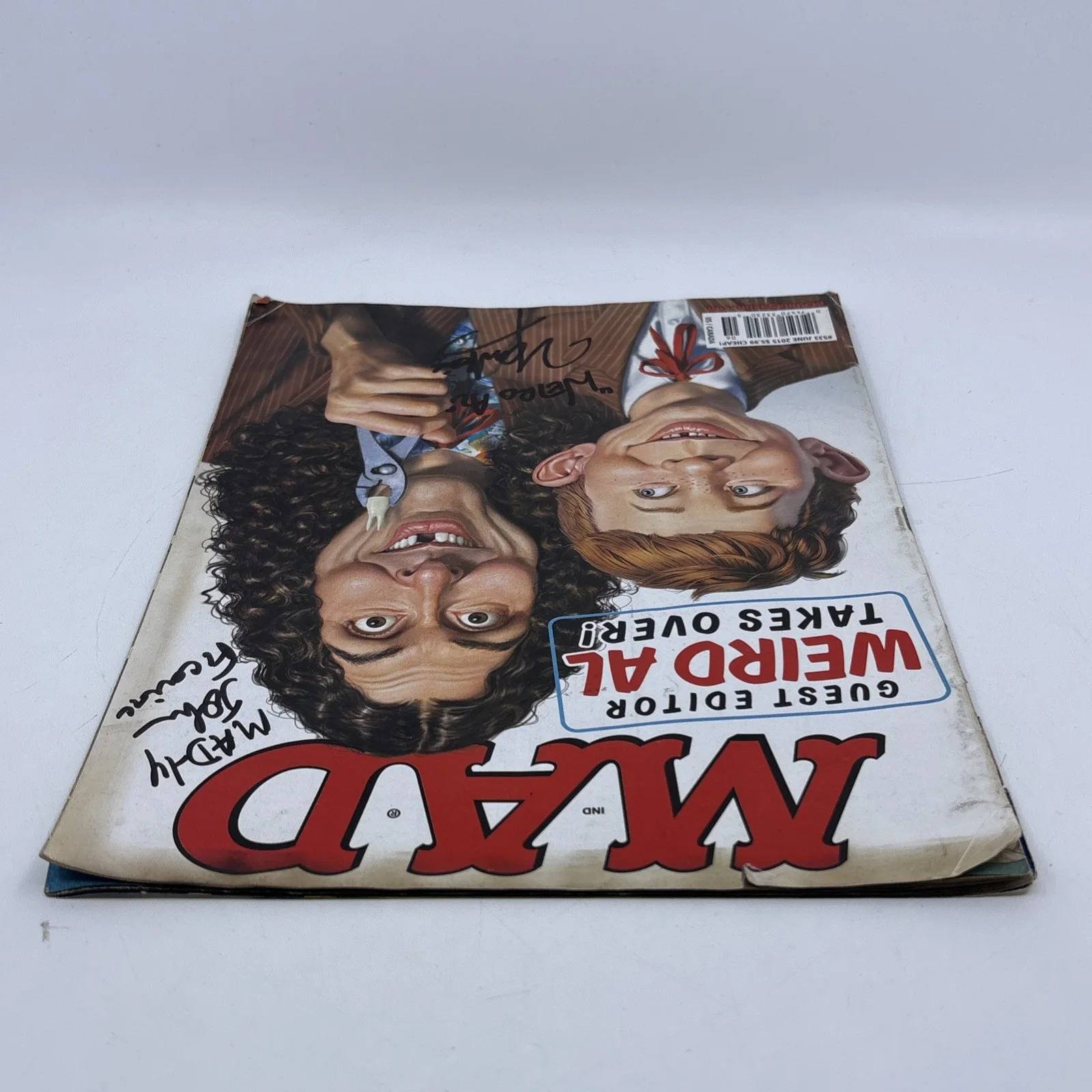 Weird Al Yankovic — Weird Al Yankovic & John Ficarra Signed Mad Magazine Autographed Comic 2015 #533, image 5