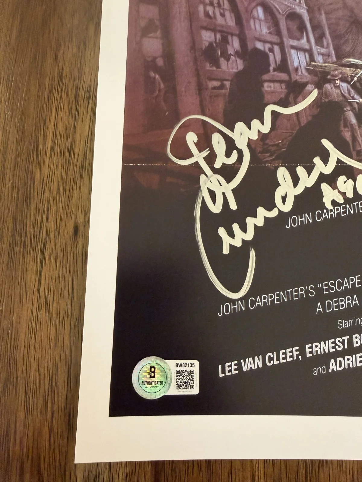 Dean Cundey ‘Escape From New York' Cinematographer Signed 12x18 Photo Beckett, изображение 2