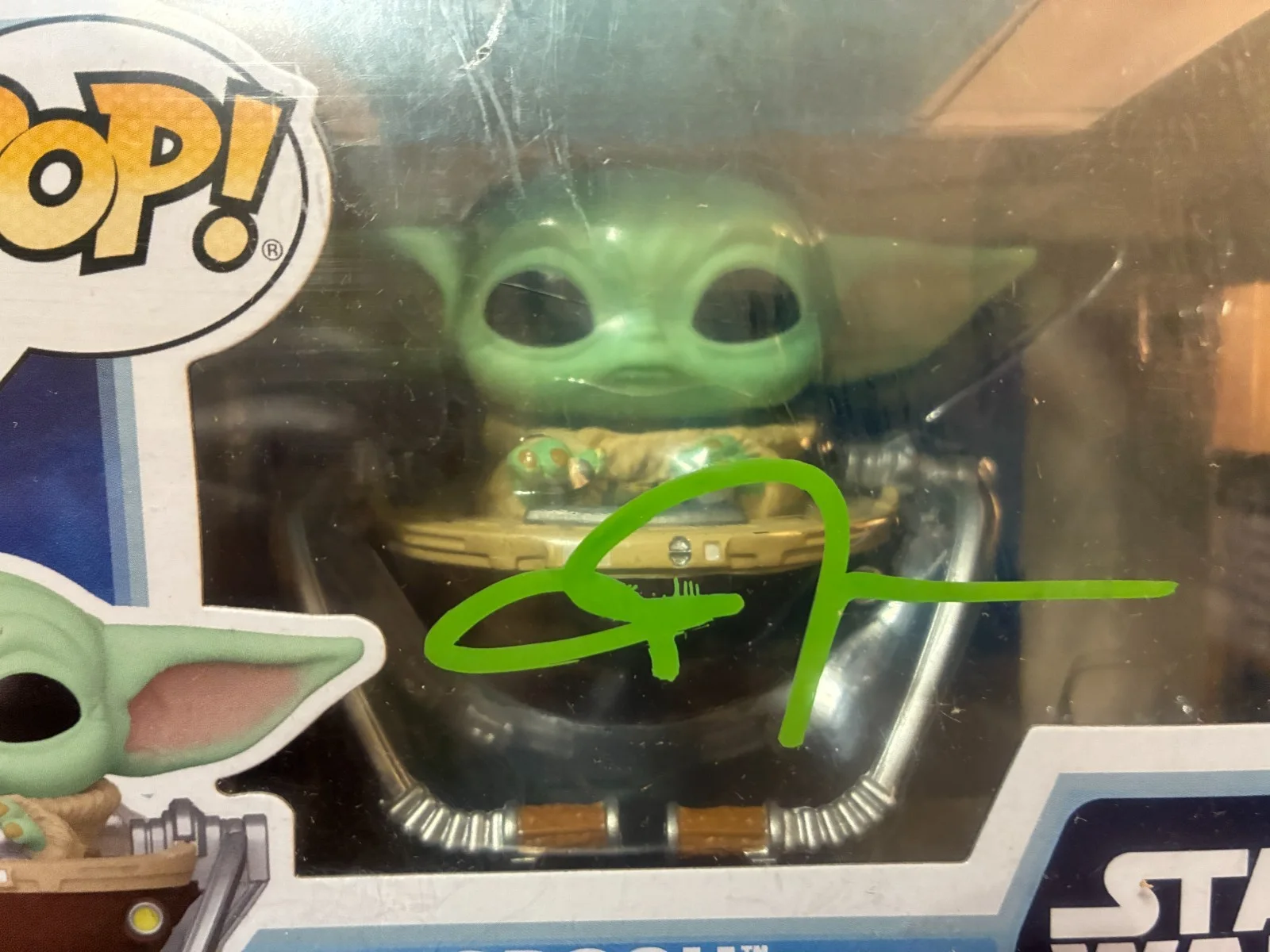 GROGU Star Wars Funko Pop 823 SIGNED by JOHN ROSENGRANT with COA, image 2