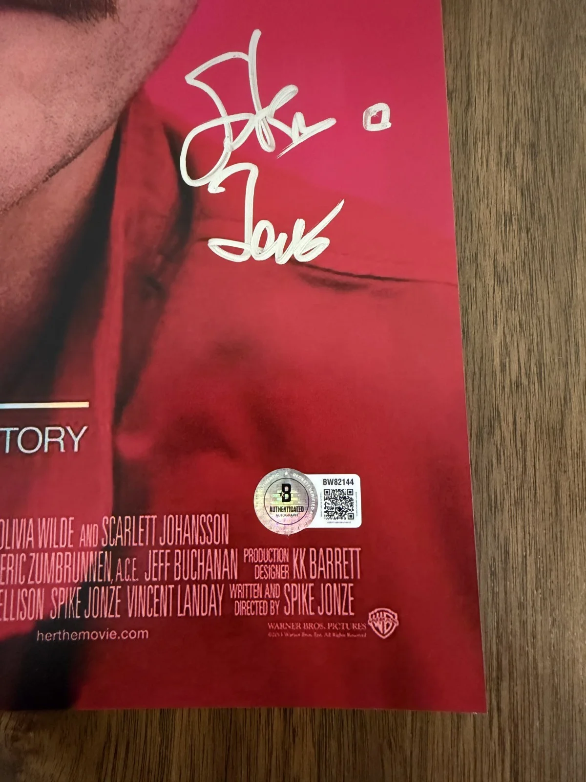 Spike Jonze ‘Her’ Movie Director Signed 12x18 Photo Beckett Certified, image 2