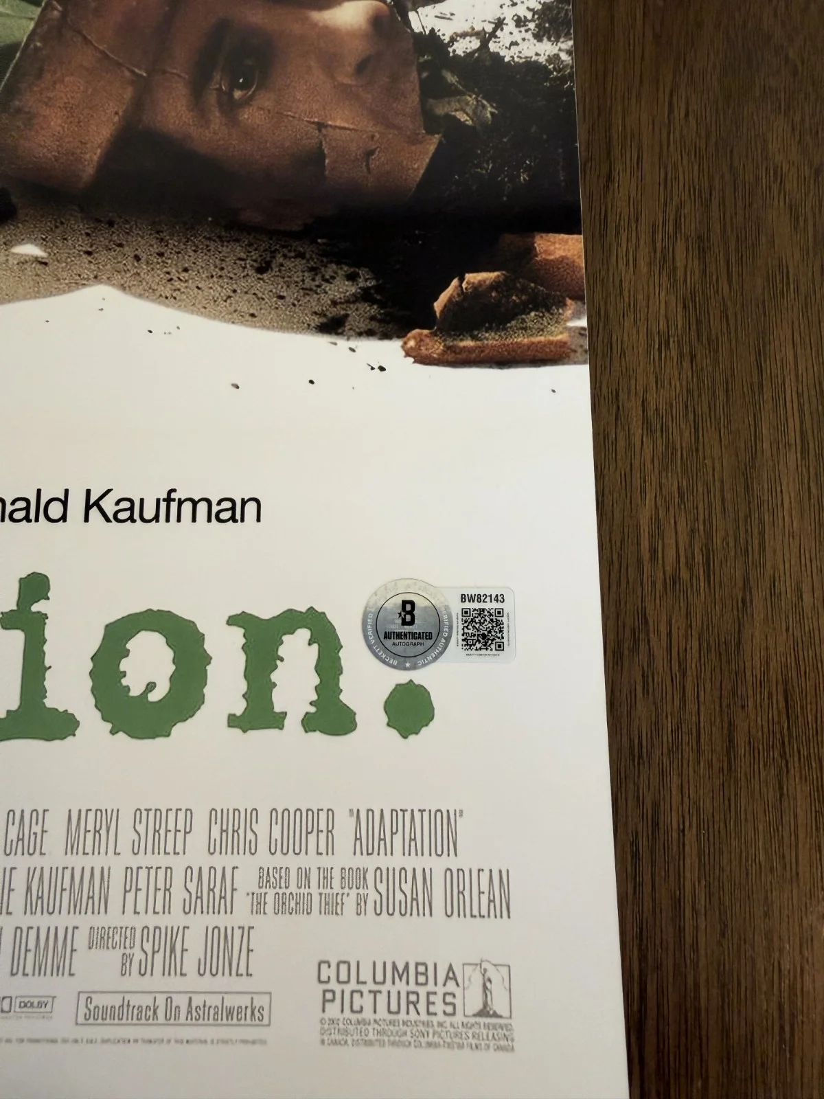 Spike Jonze ‘Adaptation.’ Movie Director Signed 12x18 Photo Beckett Certified, изображение 2