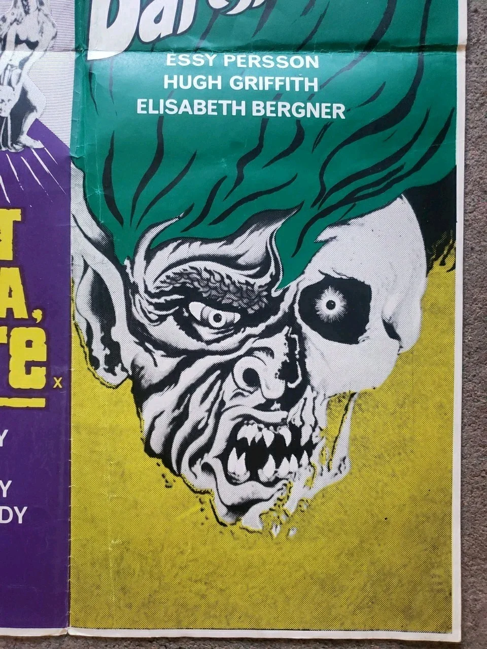 Count Yorba Vampire & Cry Of The Banshee 1970 ORIGINAL UK DOUBLE CROWN POSTER, image 4