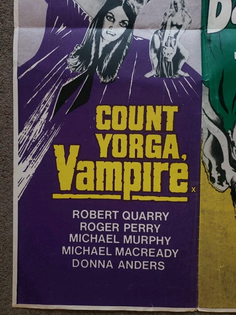 Count Yorba Vampire & Cry Of The Banshee 1970 ORIGINAL UK DOUBLE CROWN POSTER, image 5
