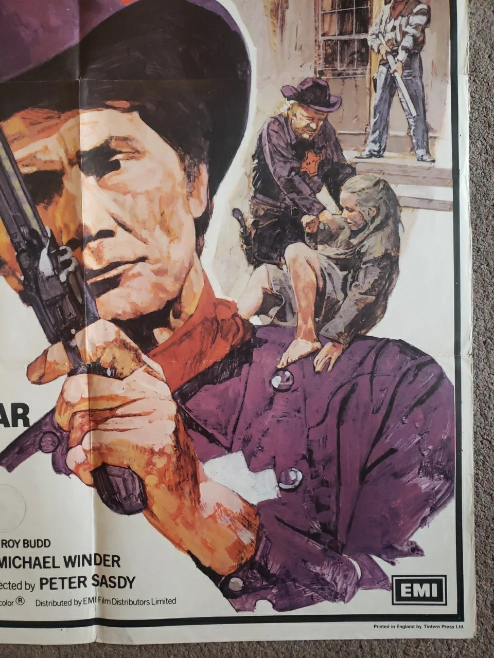 WELCOME TO BLOOD CITY - ORIGINAL UK ONE SHEET MOVIE POSTER 1977 Jack Palance, изображение 2