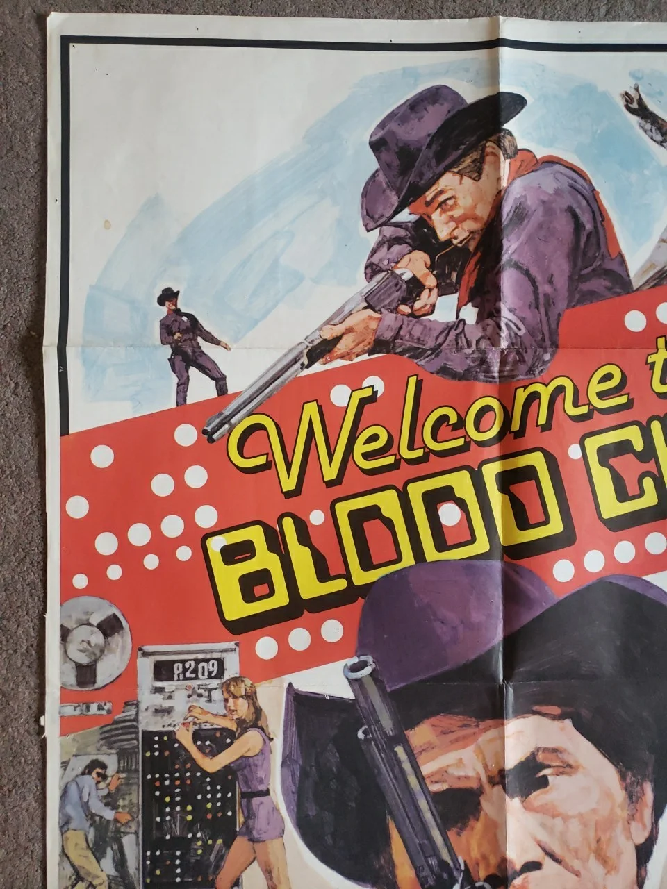 WELCOME TO BLOOD CITY - ORIGINAL UK ONE SHEET MOVIE POSTER 1977 Jack Palance, изображение 4