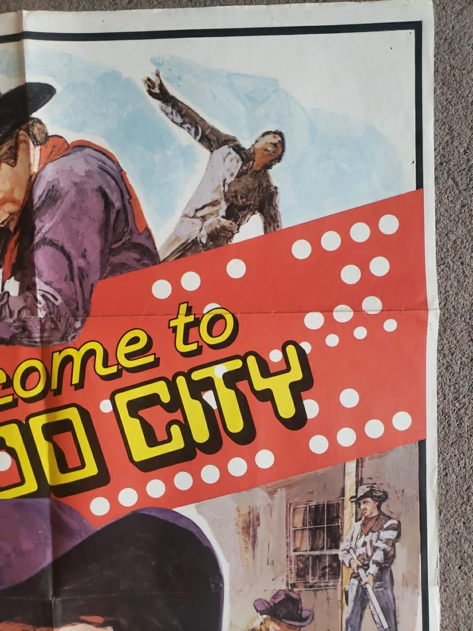 WELCOME TO BLOOD CITY - ORIGINAL UK ONE SHEET MOVIE POSTER 1977 Jack Palance, изображение 5