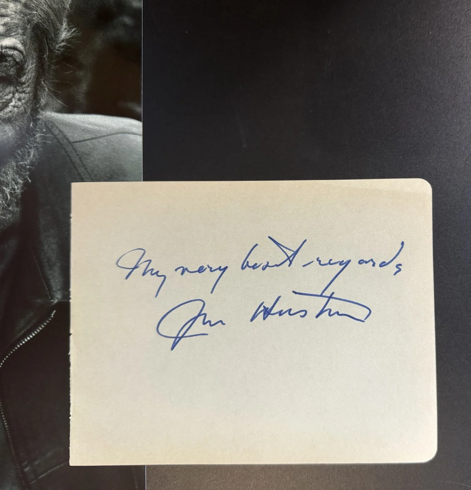 John Huston Signed Album Page Cut Autograph Director Maltese Falcon, image 2