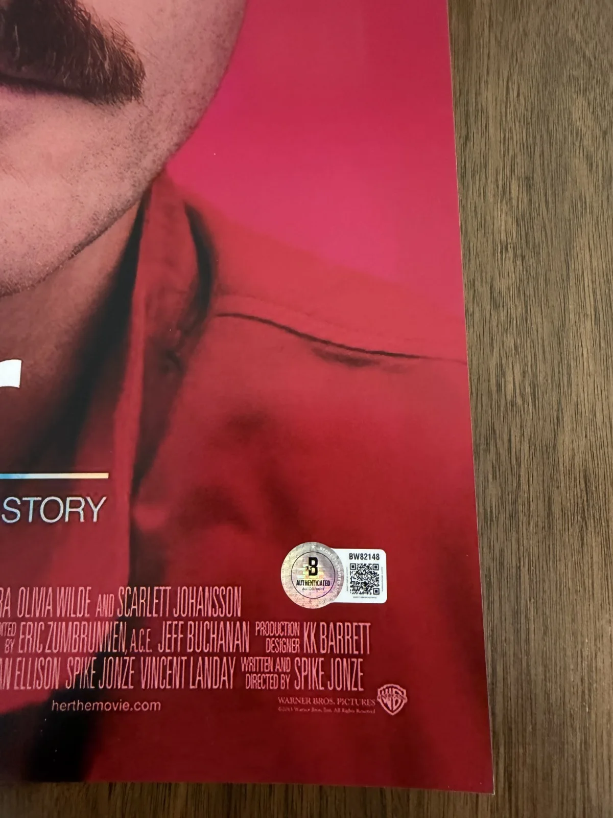 Spike Jonze ‘Her’ Movie Director Signed 12x18 Photo Beckett Certified, изображение 2