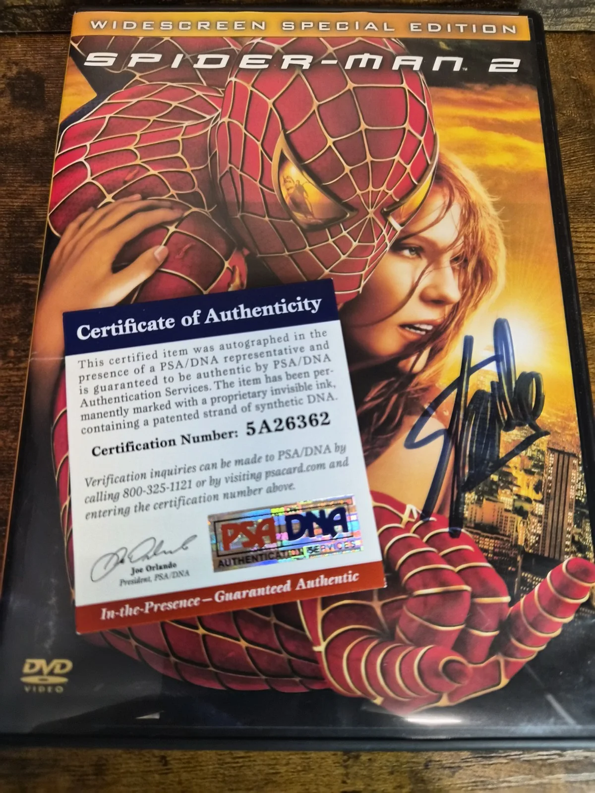 Stan Lee — Stan Lee Autographed Spider - Man 2 DVD, Certified, image 2