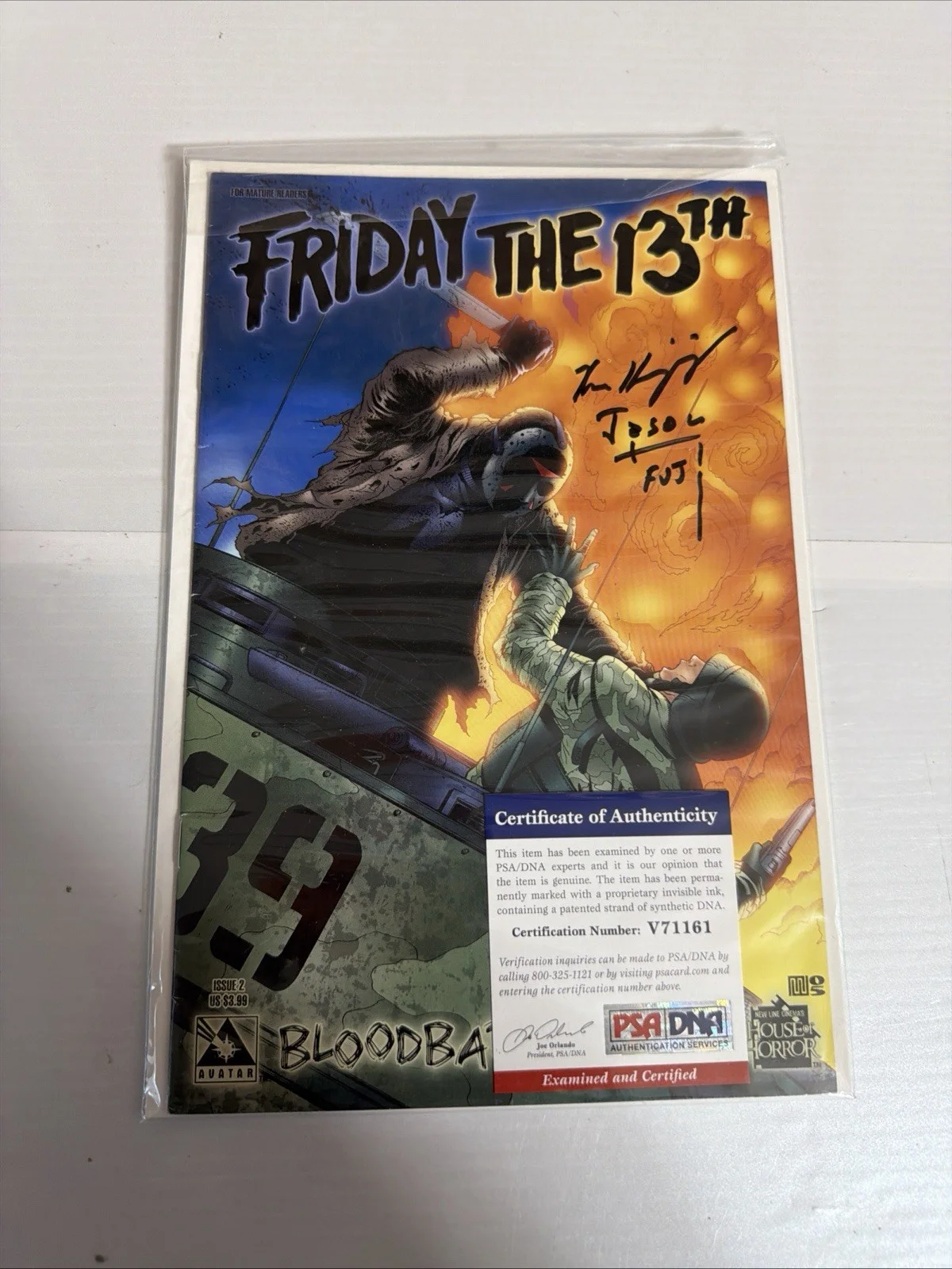 Ken Kirzinger Signed COMIC BOOK House of Horror Friday the 13th BloodBath PSA, image 4