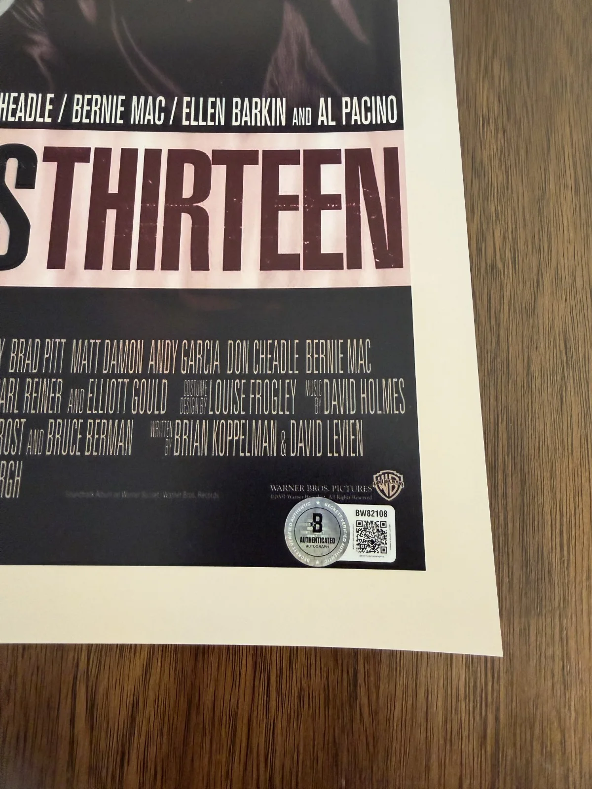 Steven Soderbergh ‘Ocean's Thirteen’ Movie Director Signed 12x18 Photo Beckett, image 2