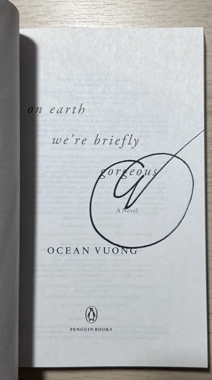 Ocean Vuong — Ocean Vuong signed On Earth Were Briefly Gorgeous w photo author Oprah book club, изображение 3