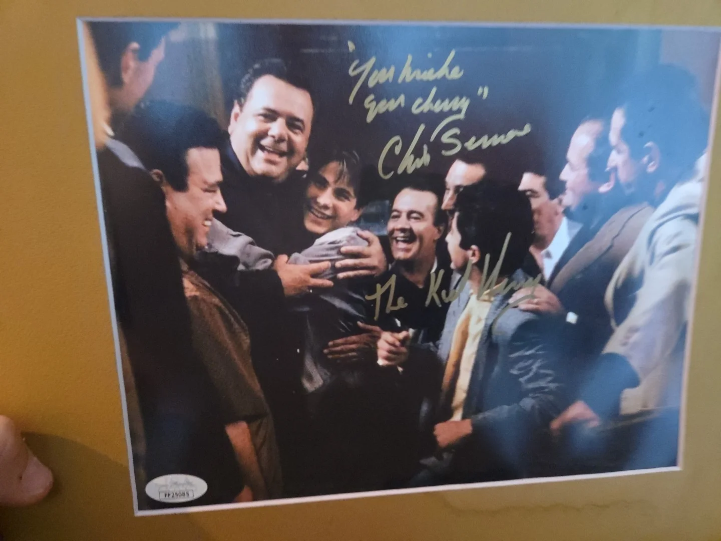 chris serrone — GOODFELLAS THE KID CHRISTOPHER SERRONE SIGNED PHOTO, "YOU BROKE YOUR CHERRY" JSA, image 2
