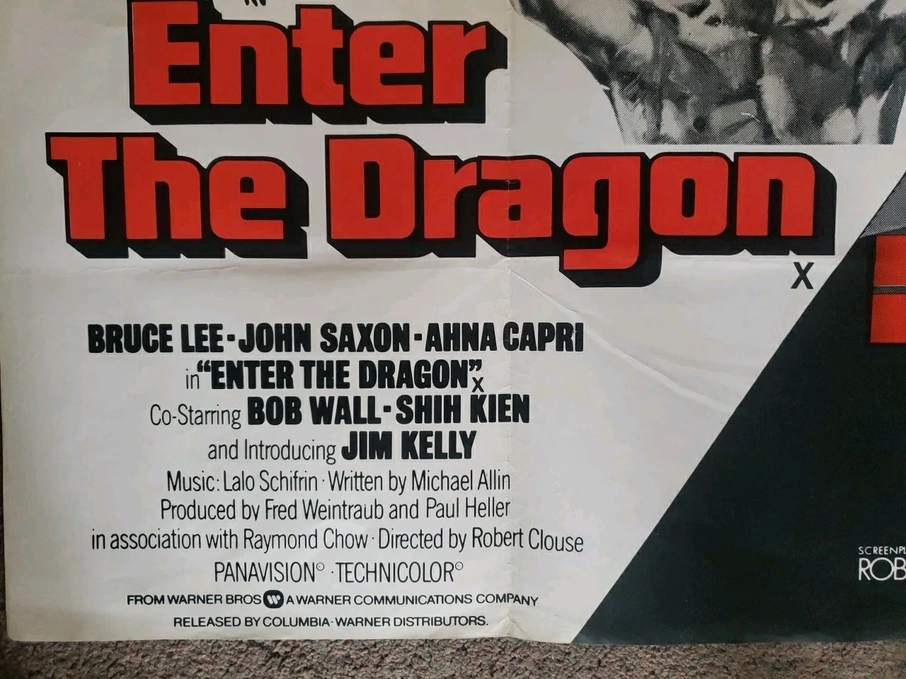 ENTER THE DRAGON /DEATH RACE 2000 original 1973 UK Cinema Quad Poster Bruce Lee, изображение 4
