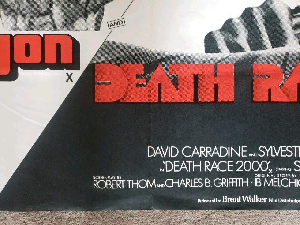 ENTER THE DRAGON /DEATH RACE 2000 original 1973 UK Cinema Quad Poster Bruce Lee, изображение 5