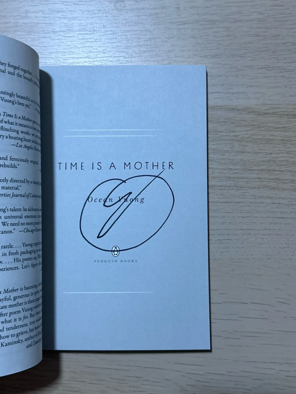 Ocean Vuong — Ocean Vuong signed Time is a Mother author Oprah book club autographed poem, изображение 2