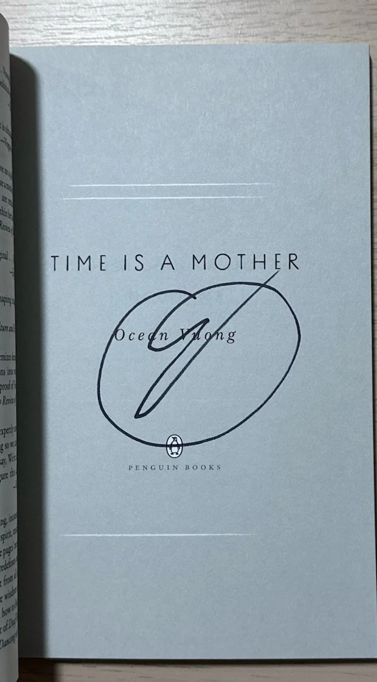 Ocean Vuong — Ocean Vuong signed Time is a Mother author Oprah book club autographed poem, изображение 3