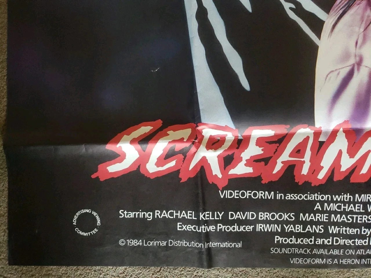 SCREAM FOR HELP (1984) original UK quad Cinema poster - Michael Winner horror, изображение 2