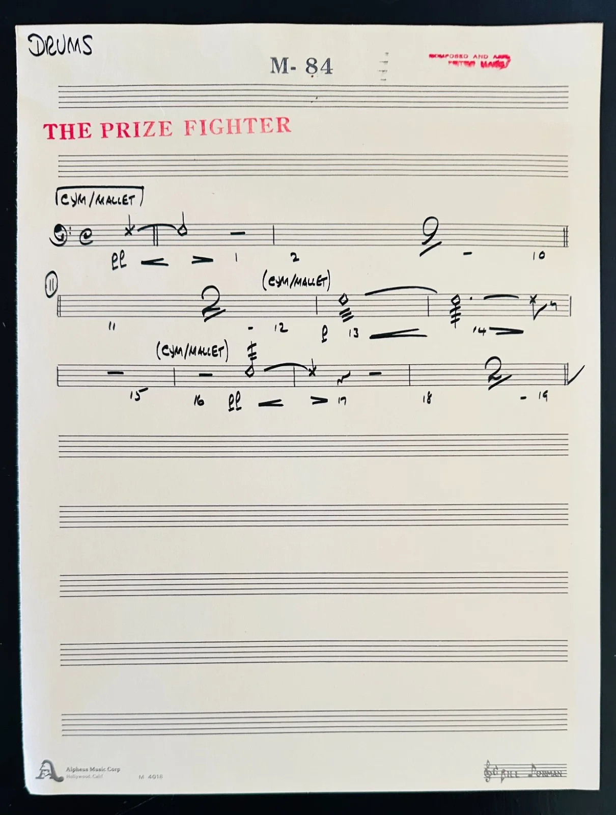 Tim Conway — Tim Conway Signed Photo + “The Prize Fighter” Music Sheet Letter & Envelope Lot, image 4
