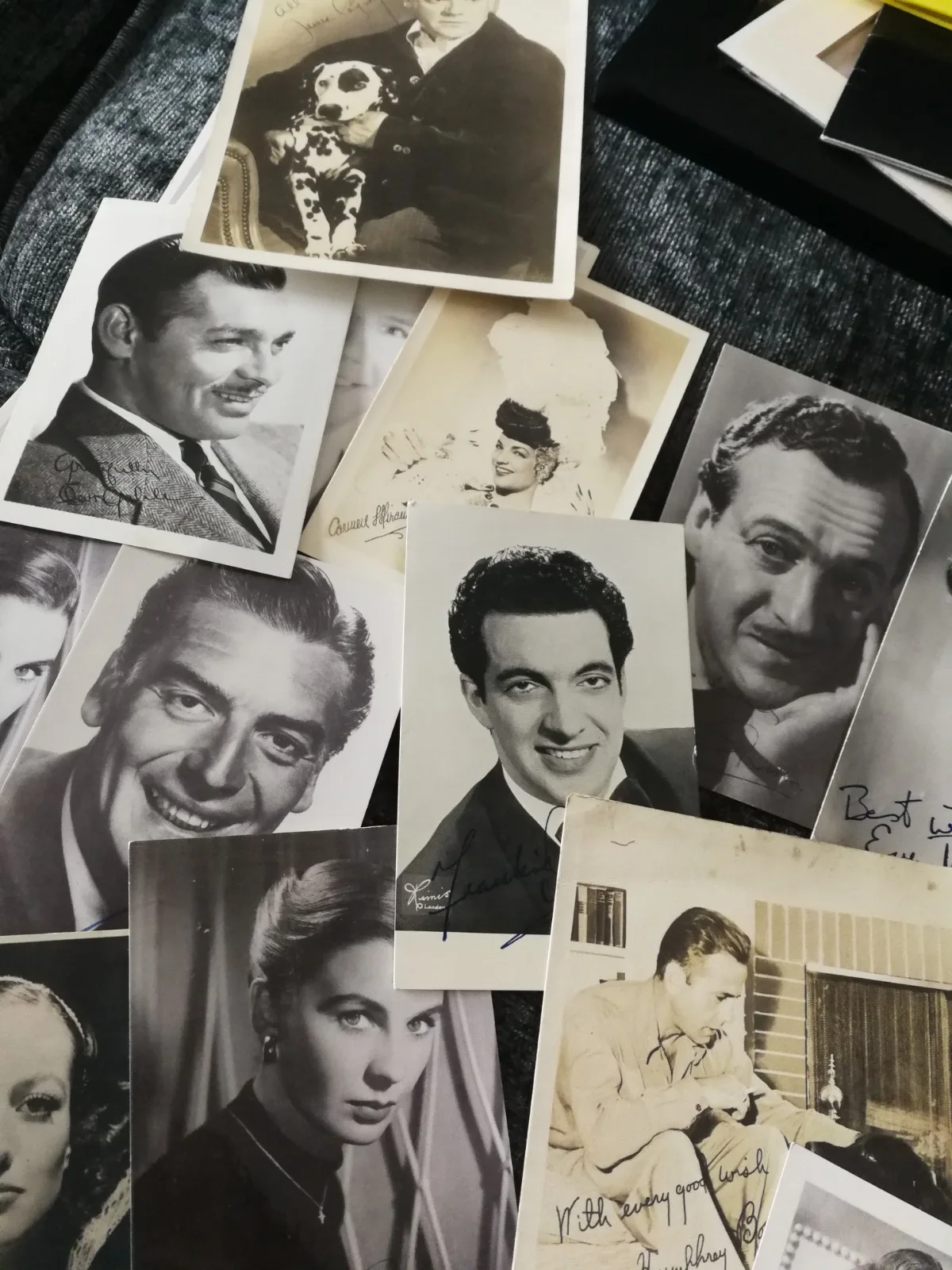 Job Lot presigned Black and White Actors Postcards / photo cards Autograph, изображение 2