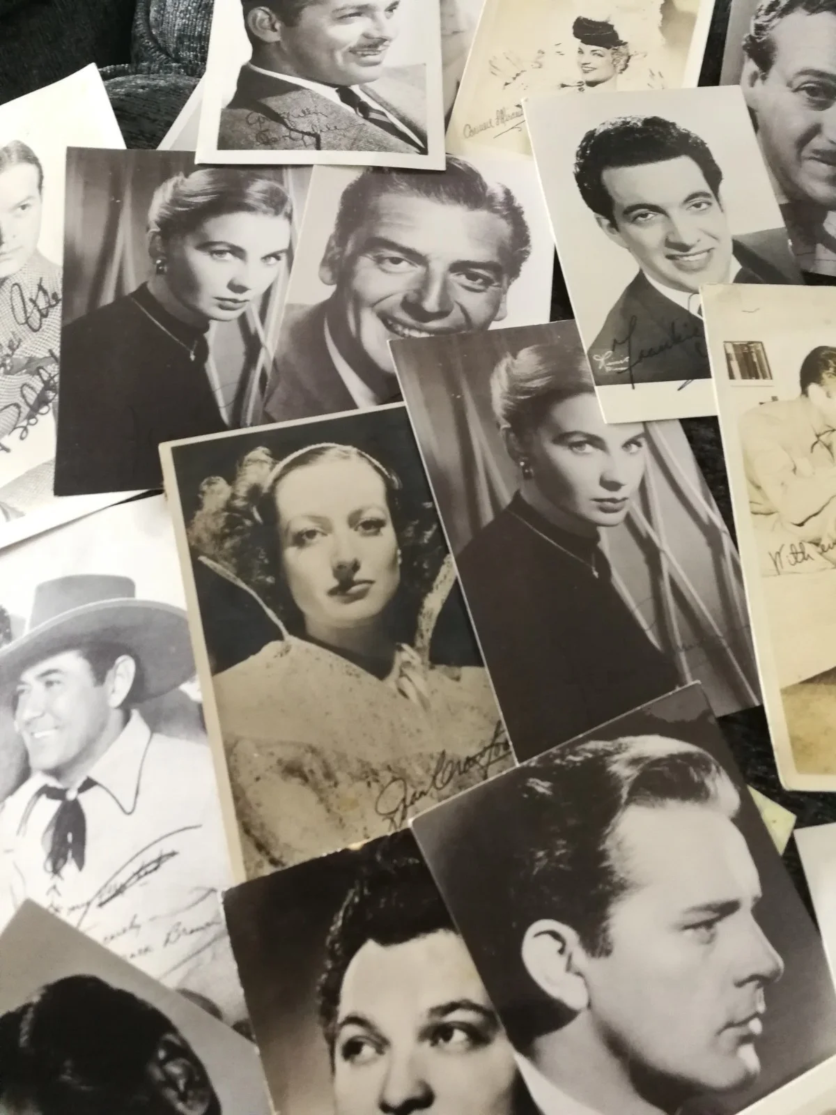 Job Lot presigned Black and White Actors Postcards / photo cards Autograph, изображение 4