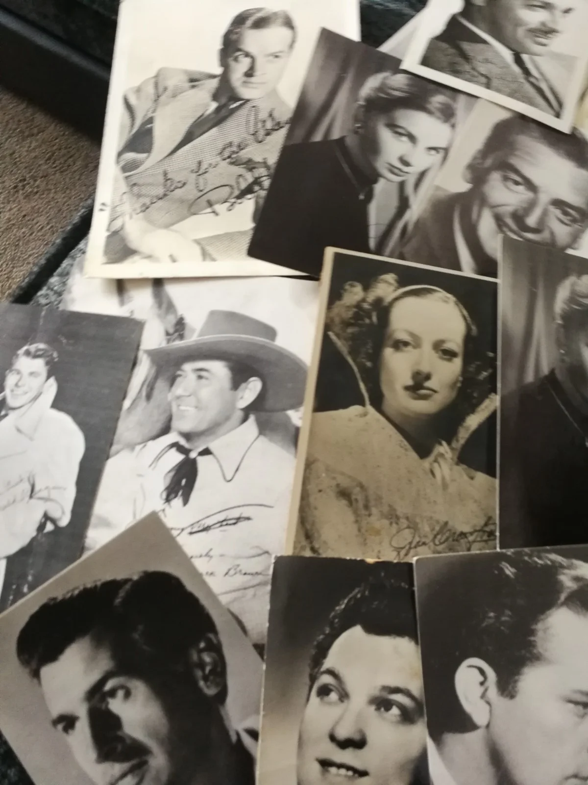 Job Lot presigned Black and White Actors Postcards / photo cards Autograph, изображение 5