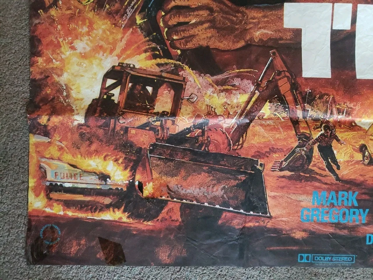 THUNDER (1983) Original UK Cinema Film Quad Poster - Rare Cult Classic, изображение 2